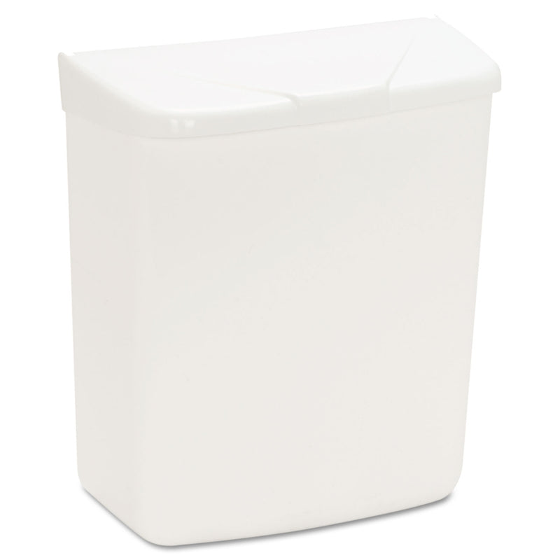 HOSPECO Wall Mount Sanitary Napkin Receptacle-ABS, PPC Plastic, 1 gal, White
