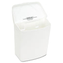 HOSPECO Wall Mount Sanitary Napkin Receptacle-ABS, PPC Plastic, 1 gal, White