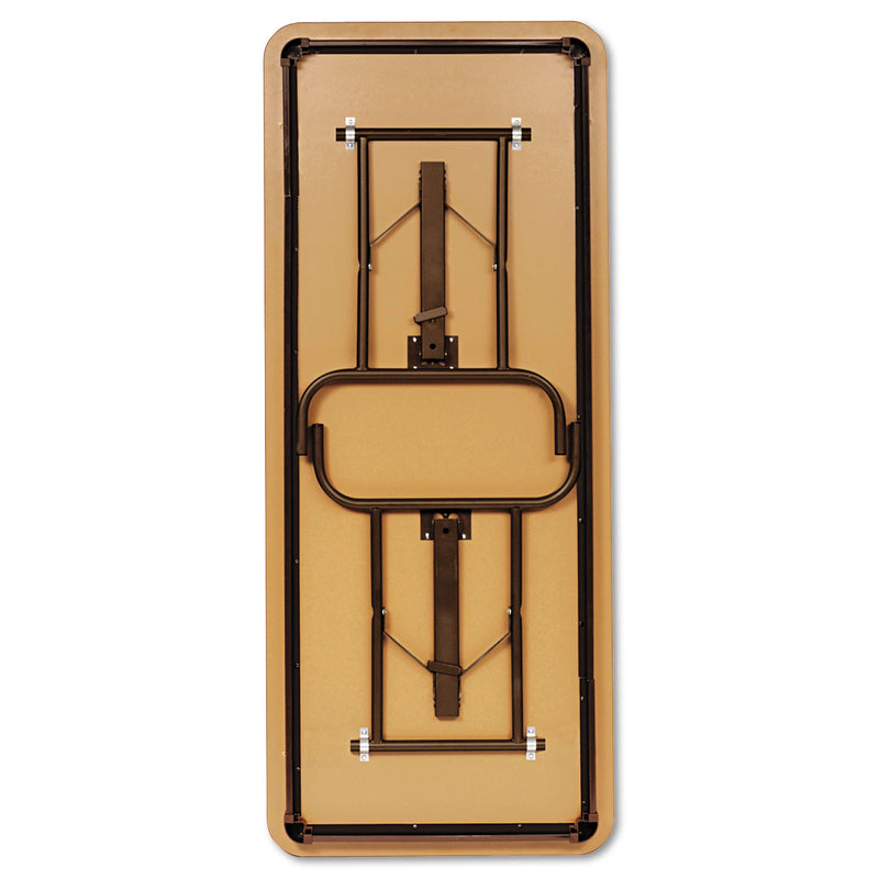 Iceberg OfficeWorks Commercial Wood-Laminate Folding Table, Rectangular Top, 72w x 30d x 29h, Mahogany