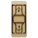 Iceberg OfficeWorks Classic Wood-Laminate Folding Table, Curved Legs, Rectangular, 72w x 30d x 29h, Walnut