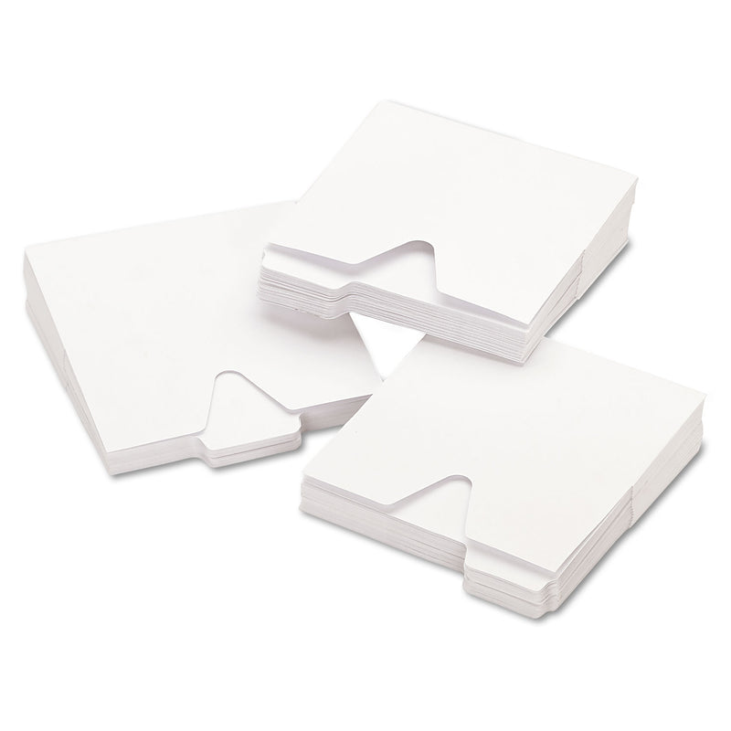 Vaultz CD File Folders, 1 Disc Capacity, White, 100/Pack