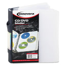 Innovera CD/DVD Three-Ring Refillable Binder, Holds 90 Discs, Midnight Blue/Clear