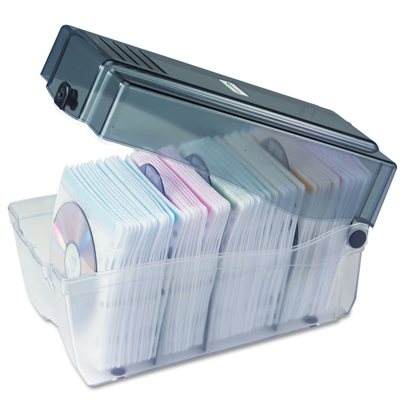 Innovera CD/DVD Storage Case, Holds 150 Discs, Clear/Smoke