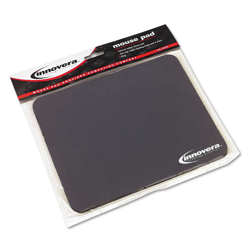 Innovera Latex-Free Mouse Pad, 9 x 7.5, Gray