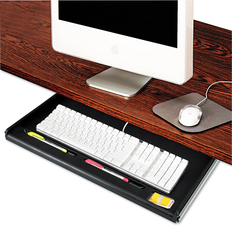 Innovera Standard Underdesk Keyboard Drawer, 21.38"w x 12.88"d, Black