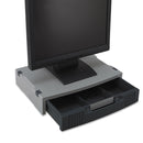 Innovera Basic LCD Monitor/Printer Stand, 15" x 11" x 3", Charcoal Gray/Light Gray
