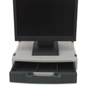 Innovera Basic LCD Monitor/Printer Stand, 15" x 11" x 3", Charcoal Gray/Light Gray