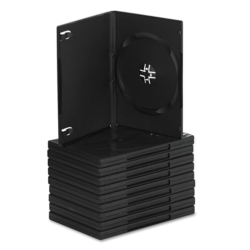 Innovera Standard DVD Case, Black, 10/Pack