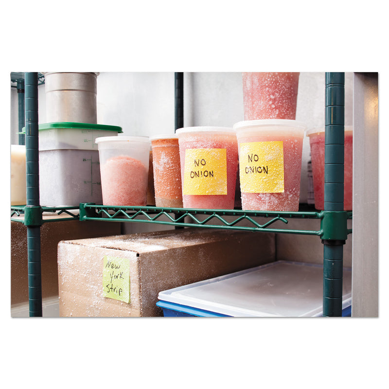 Post-it Water-Resistant Self-Stick Notes, 3" x 3", Orange, 45 Sheets/Pad, 12 Pads/Pack