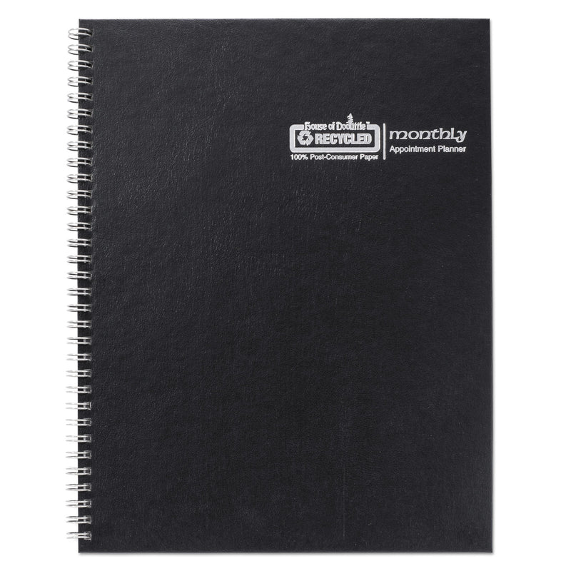 House of Doolittle Monthly Hard Cover Planner, 11 x 8.5, Black Cover, 14-Month (Dec to Jan): 2022 to 2024