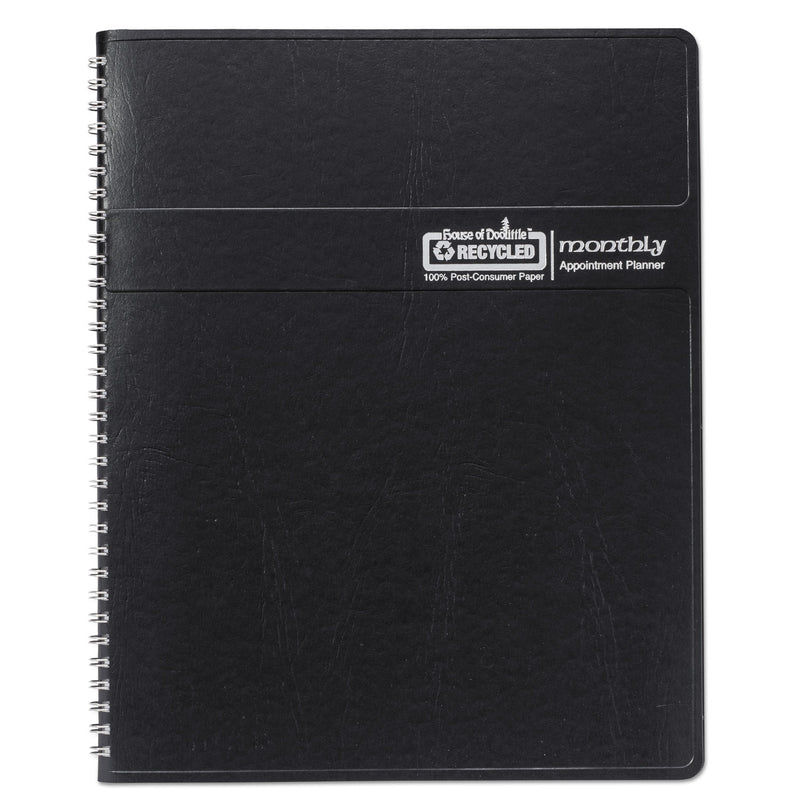 House of Doolittle 14-Month Recycled Ruled Monthly Planner, 8.75 x 6.78, Black Cover, 14-Month (Dec to Jan): 2022 to 2024