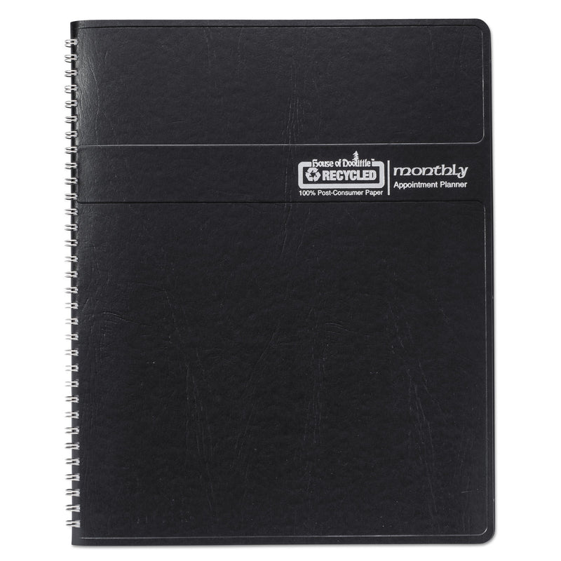 House of Doolittle 14-Month Recycled Ruled Monthly Planner, 11 x 8.5, Black Cover, 14-Month (Dec to Jan): 2022 to 2024