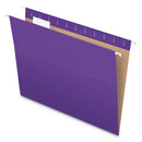 Pendaflex Colored Hanging Folders, Letter Size, 1/5-Cut Tabs, Violet, 25/Box