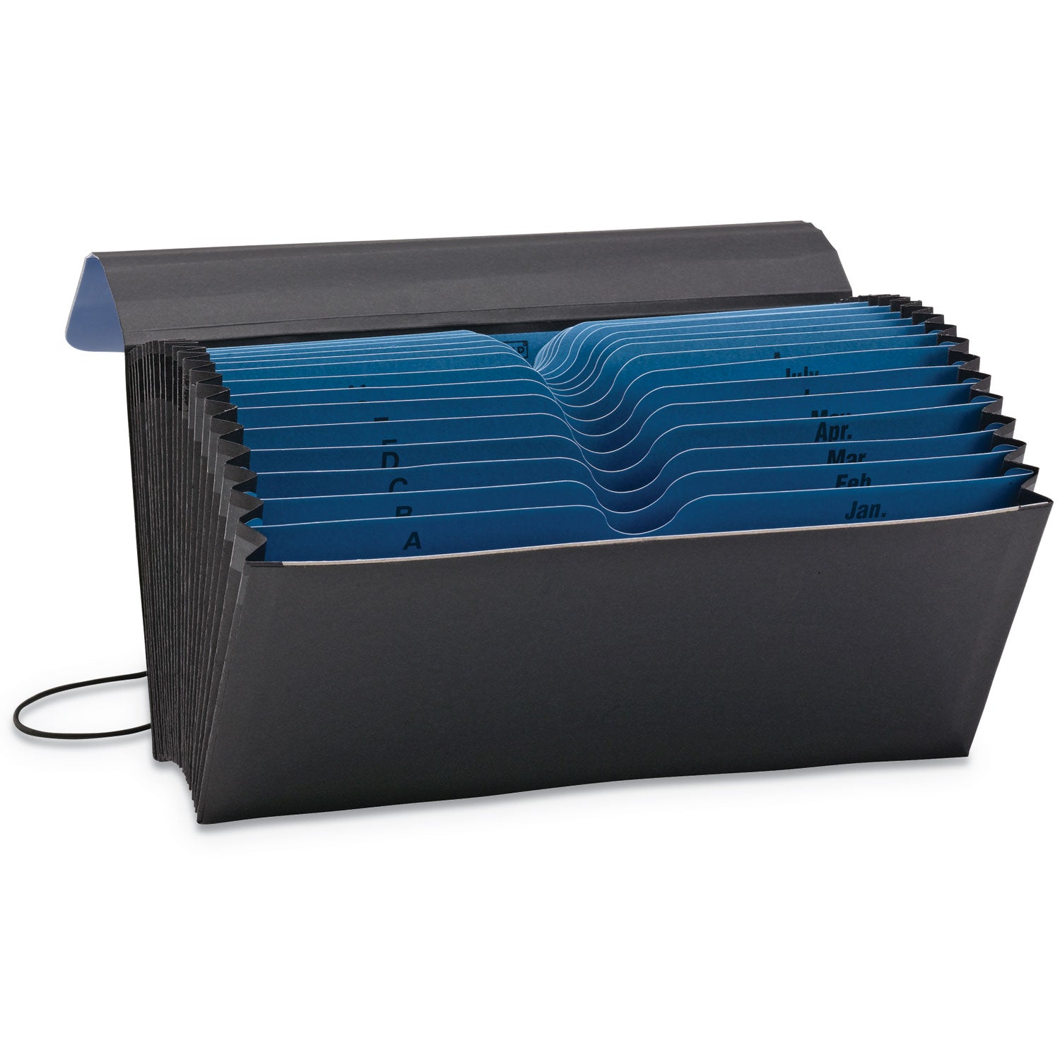 Handy File with Pockets, 21 Sections, Elastic Cord Closure, 1/2-Cut ...