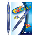 Pilot G6 Gel Pen, Retractable, Fine 0.7 mm, Blue Ink, Blue Barrel
