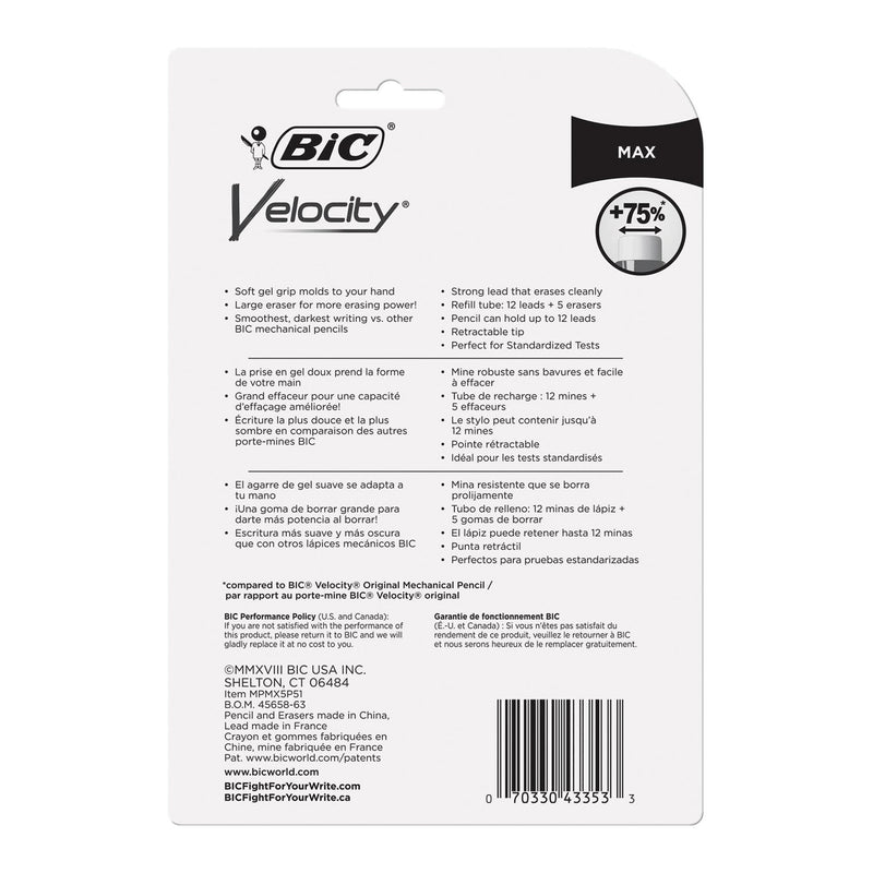 BIC Velocity Max Pencil, 0.5 mm, HB (