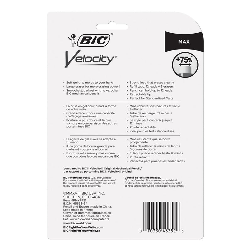 BIC Velocity Max Pencil, 0.7 mm, HB (