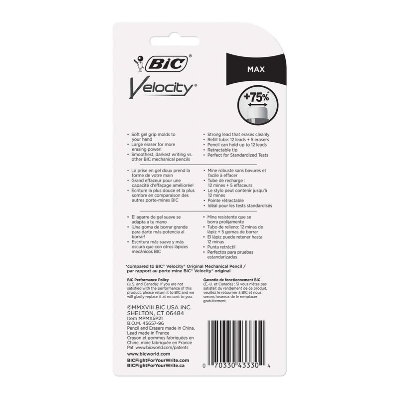 BIC Velocity Max Pencil, 0.5 mm, HB (