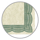 Southworth Parchment Certificates, Traditional, 8.5 x 11, Ivory with Green Border, 50/Pack