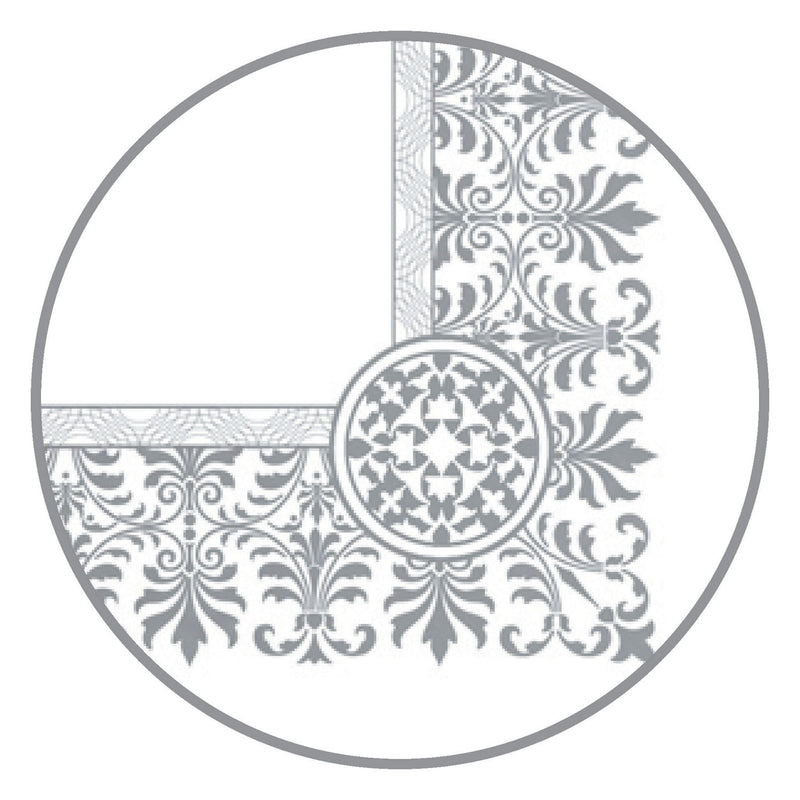 Southworth Premium Certificates, 8.5 x 11, White/Silver with Fleur Silver Foil Border,15/Pack