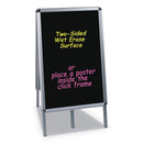 MasterVision Wet Erase Board, 27x34, Black, Aluminum Frame