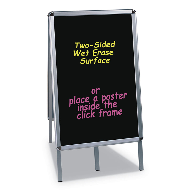 MasterVision Wet Erase Board, 27x34, Black, Aluminum Frame