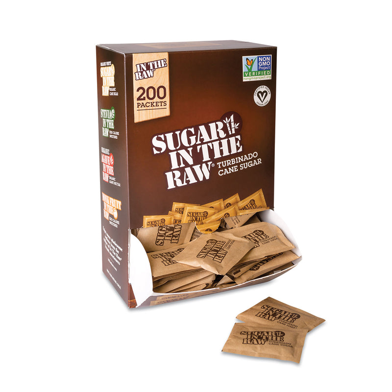 Sugar in the Raw Sugar Packets, 0.2 oz Packets, 200 Packets/Box, 2 Boxes/Carton
