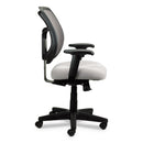 Eurotech Apollo Mid-Back Mesh Chair, 18.1" to 21.7" Seat Height, Silver Seat, Silver Back, Black Base