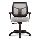 Eurotech Apollo Mid-Back Mesh Chair, 18.1" to 21.7" Seat Height, Silver Seat, Silver Back, Black Base