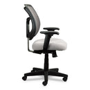 Eurotech Apollo Mid-Back Mesh Chair, 18.1" to 21.7" Seat Height, Silver Seat, Silver Back, Black Base