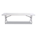 Alera Resin Rectangular Folding Table, Square Edge, 96w x 30d x 29h, Platinum