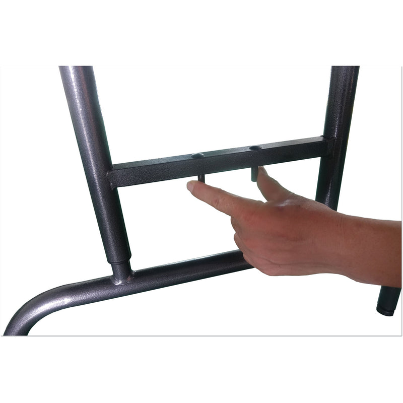 Alera Adjustable Height Plastic Folding Table, Rectangular, 72w x 29.63d x 29.25 to 37.13h, White