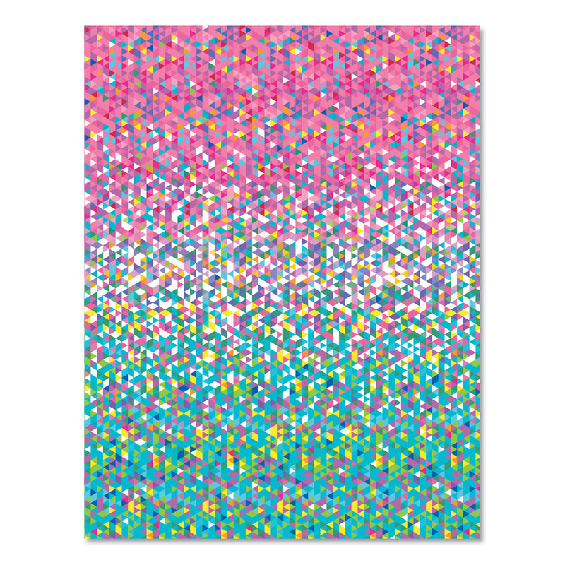 Astrodesigns Pre-Printed Paper, 28 lb Bond Weight, 8.5 x 11, Confetti, 100/Pack