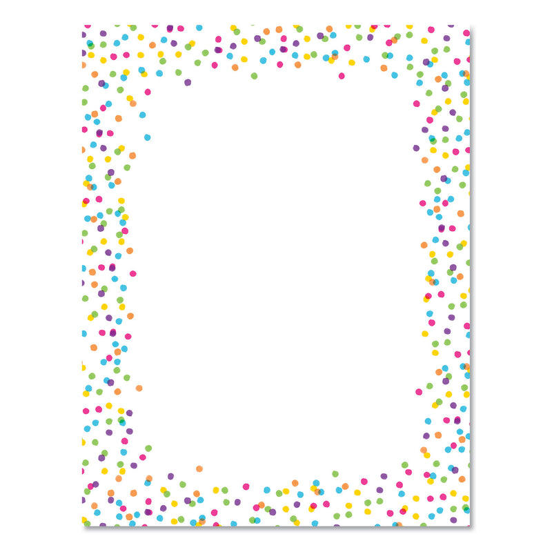 Astrodesigns Pre-Printed Paper, 28 lb Bond Weight, 8.5 x 11, Watercolor Dots, 100/Pack