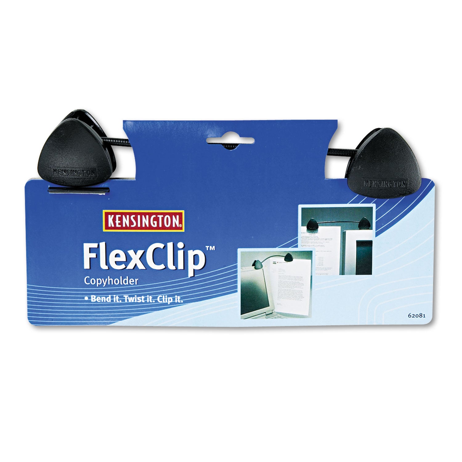 FlexClip Gooseneck Copyholder, Monitor/Laptop Mount, Plastic, Black by ...