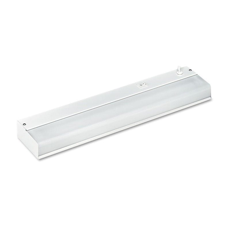 Ledu Under-Cabinet Fluorescent Fixture, Steel, 18.25"w x 4"d x 1.63"h, White