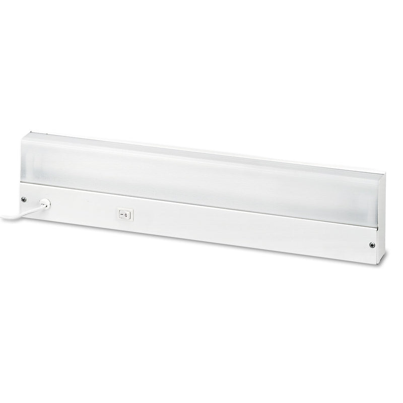 Ledu Under-Cabinet Fluorescent Fixture, Steel, 18.25"w x 4"d x 1.63"h, White