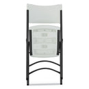 Alera Premium Molded Resin Folding Chair, Supports Up to 250 lb, White Seat/Back, Dark Gray Base