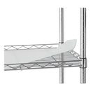 Alera Three-Shelf Wire Cart with Liners, Metal, 3 Shelves, 450 lb Capacity, 24" x 16" x 39", Silver