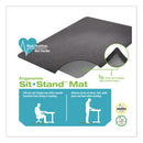 deflecto Ergonomic Sit Stand Mat, 53 x 45, Black