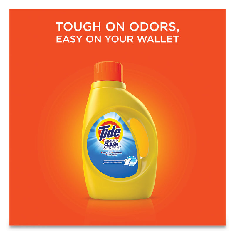 Tide Simply Clean and Fresh Laundry Detergent, Refreshing Breeze, 64 Loads, 92 oz Bottle