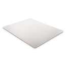 deflecto EconoMat Occasional Use Chair Mat for Low Pile Carpet, 45 x 53, Rectangular, Clear