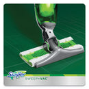 Swiffer Sweep + Vac Starter Kit with 8 Dry Cloths, 10" Cleaning Path, Green/Silver