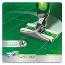 Swiffer Sweep + Vac Starter Kit with 8 Dry Cloths, 10" Cleaning Path, Green/Silver