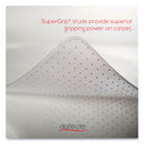 deflecto EconoMat Occasional Use Chair Mat for Low Pile Carpet, 45 x 53, Rectangular, Clear