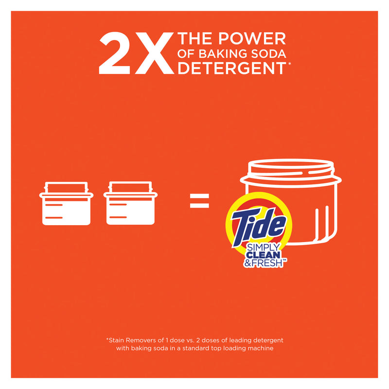 Tide Simply Clean and Fresh Laundry Detergent, Refreshing Breeze, 64 Loads, 92 oz Bottle, 4/Carton