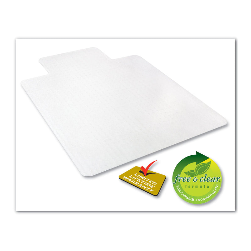 deflecto RollaMat Frequent Use Chair Mat, Med Pile Carpet, Flat, 36 x 48, Lipped, Clear