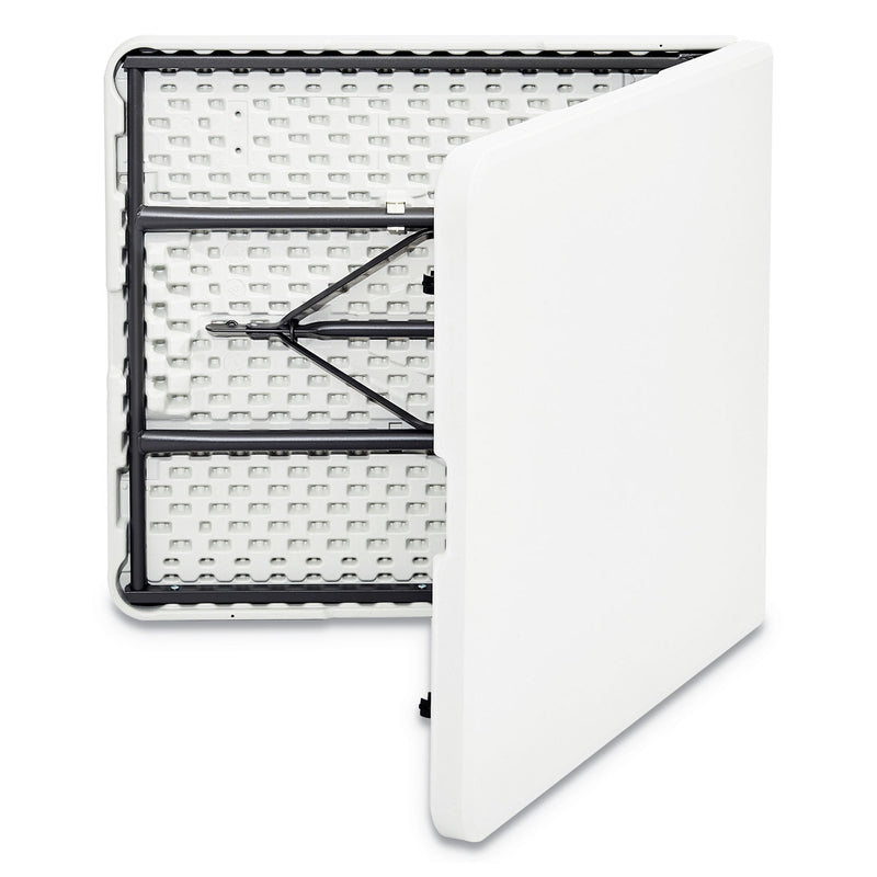 Iceberg IndestrucTable Classic Bi-Folding Table, Rectangular, 250 lb Capacity, 60w x 30d x 29h, Platinum
