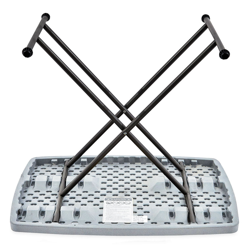 Iceberg IndestrucTable Classic Personal Folding Table, 30w x 20d x 25 to 28h, Charcoal