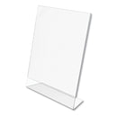 deflecto Classic Image Slanted Sign Holder, 8.5 x 11, Clear Frame, 12/Pack